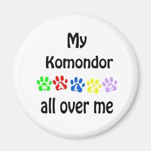 Komondor Walks Design Magnet