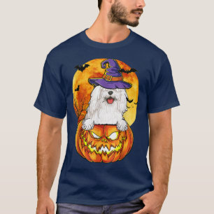Komondor Witch Pumpkin Halloween Dog Lover Funny T-Shirt