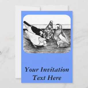 Komorner Tumbler Pigeon Quartet Invitation