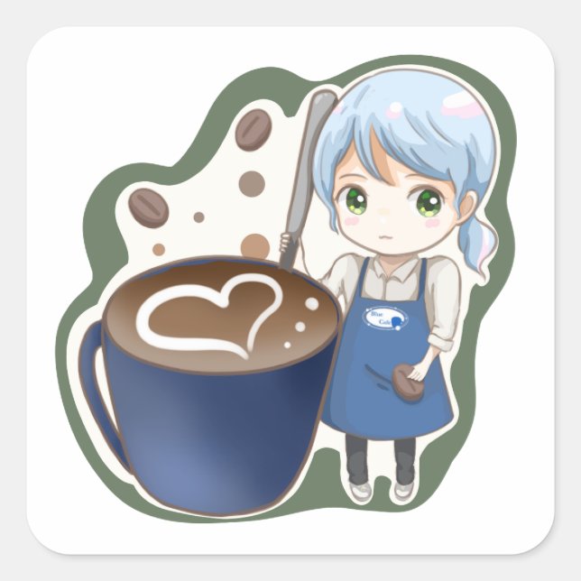 komugisui coffee mug sticker (Front)