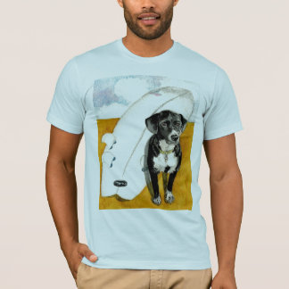 Kona and his Surfboard T-Shirt
