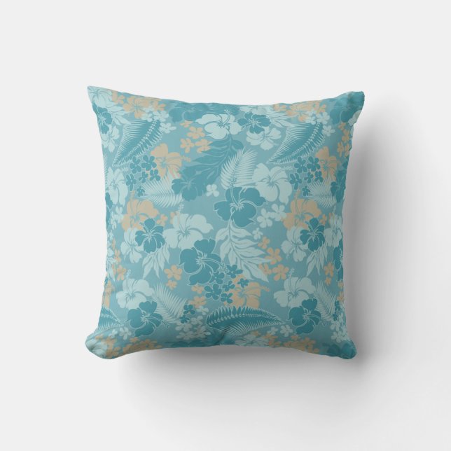 Kona Bay Hawaiian Hibiscus Cushion (Front)