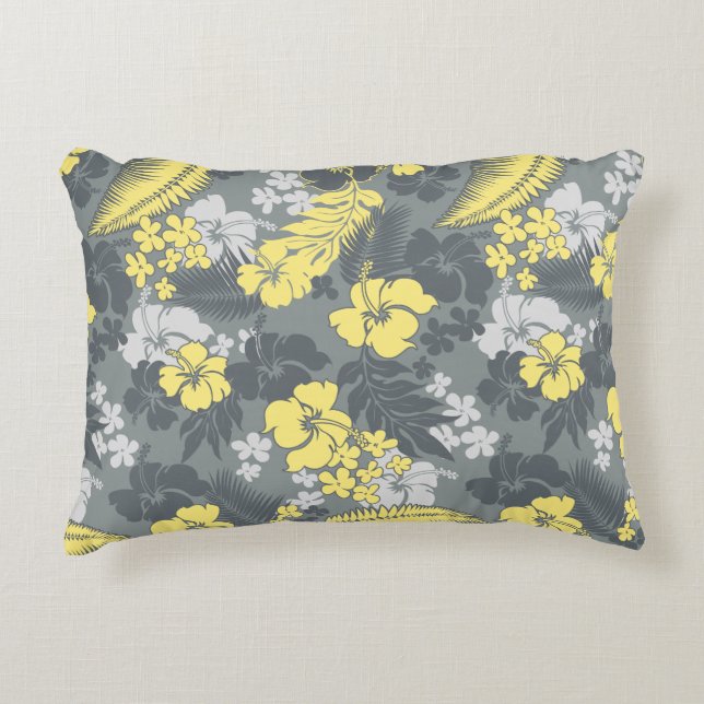 Kona Bay Hawaiian Hibiscus Decorative Cushion (Front)