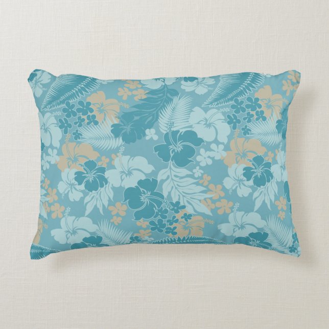 Kona Bay Hawaiian Hibiscus Decorative Cushion (Front)