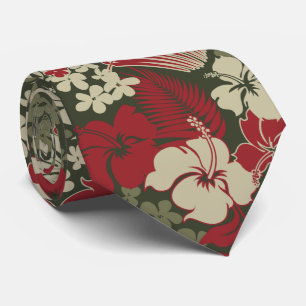 Kona Bay Hawaiian Hibiscus Two-sided Printed Tie