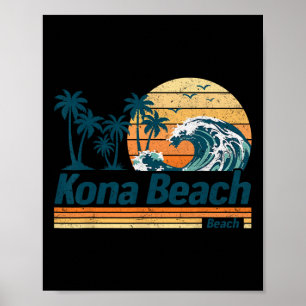 Kona Beach Group Matching Family Vacation Summer Poster