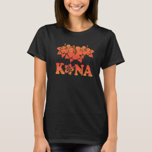 Kona Beach Hawaii Hibiscus Flower Summer Vacation T-Shirt