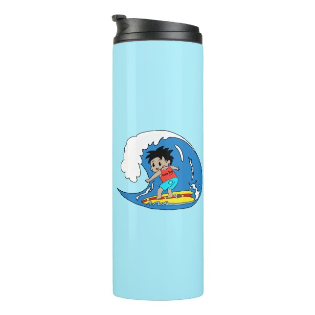 Kona Boy Surfs Big Wave Thermal Tumbler - Surf Art (Rotated Right)