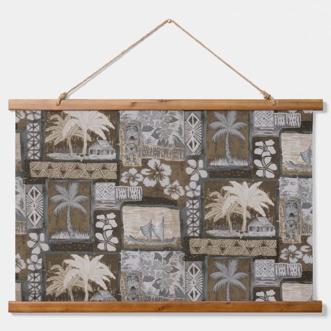 Kona Coast Tapa  Hanging Tapestry (Front)