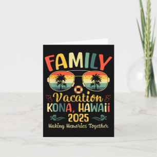 Kona Hawaii Beach Family Summer Vacation 2025  Card