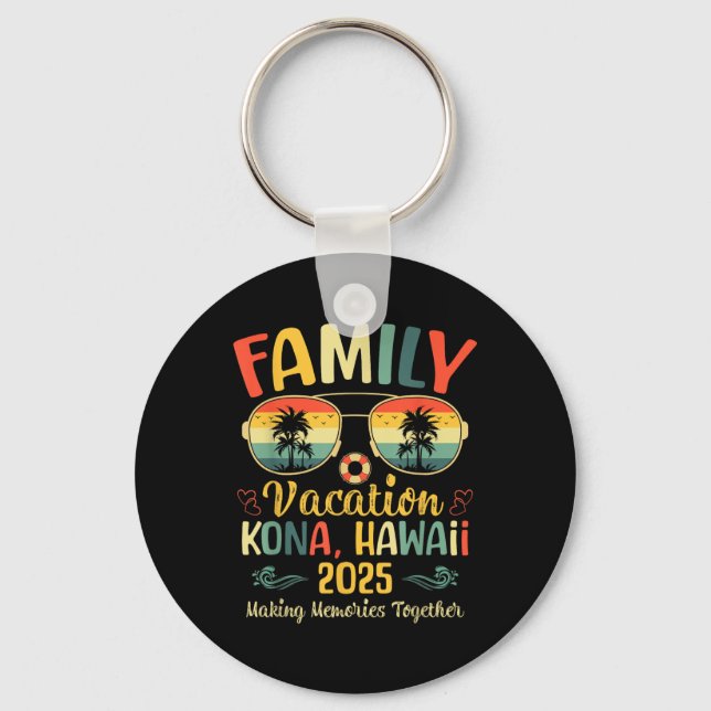 Kona Hawaii Beach Family Summer Vacation 2025  Key Ring (Front)