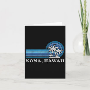 Kona Hawaii Beach Vintage Family Summer Vacation  Card