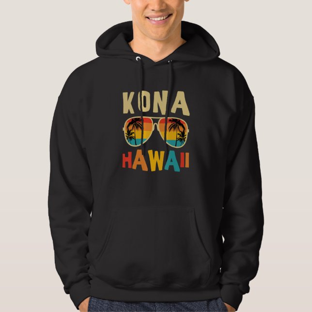 Kona Hawaii  Hawaiian Summer  Girls Boys Family Hoodie (Front)