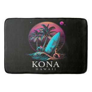 Kona Hawaii Hawaiian Surf Board Vintage  Bath Mat