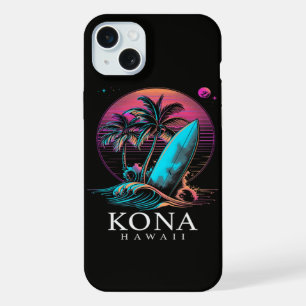 Kona Hawaii Hawaiian Surf Board Vintage iPhone 15 Plus Case