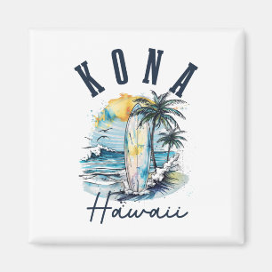 Kona Hawaii Hawaiian Surf Vintage Surfer Surfer _1 Magnet