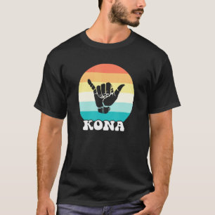 Kona Hawaii Hi Retro Shaka Vintage Surfer Surfing T-Shirt