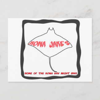 Kona Jake's Manta Ray Dive Post Card