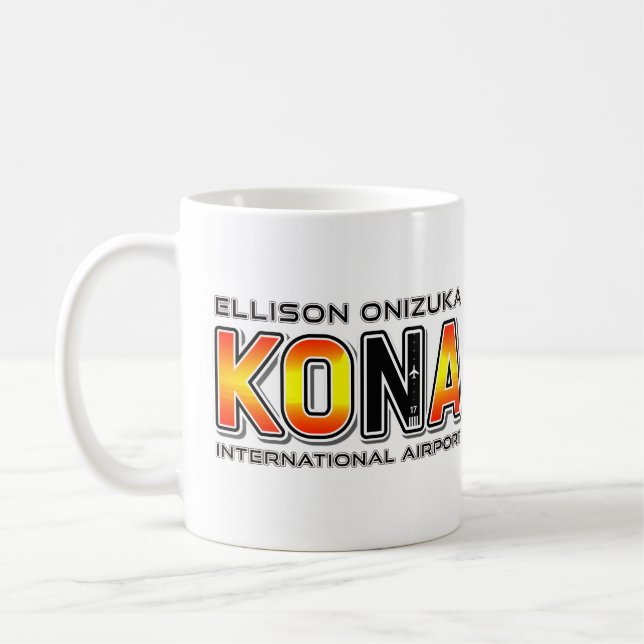 Kona KOA Airport Code Coffee Mug (Left)