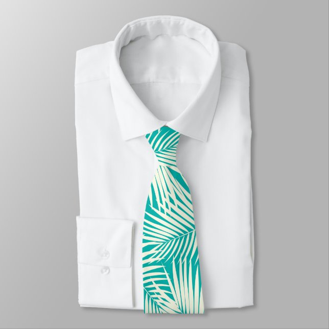 Kona Palms Hawaiian Leaf Tie (Tied)