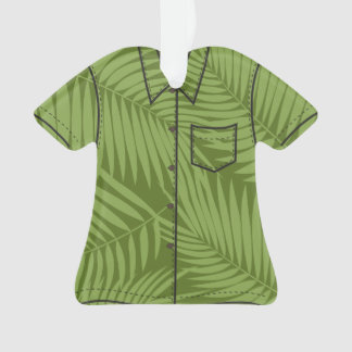 Kona Palms Hawaiian Leaf Tropical Aloha Shirt Ornament