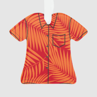 Kona Palms Hawaiian Leaf Tropical Aloha Shirt Ornament