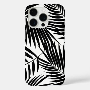 Kona Palms Hawaiian Leaf Tropical Black and White iPhone 16 Pro Case
