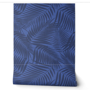 Kona Palms Hawaiian Tropical Leaf - Amparo Blue Wallpaper