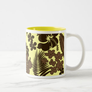 Kona Time Hawaiian Hibiscus Two-Tone Coffee Mug