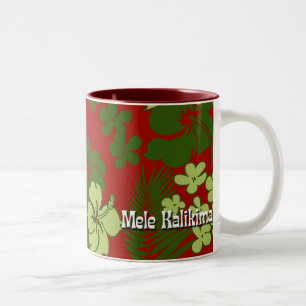 Kona Times Hawaiian Christmas Red Two-Tone Coffee Mug