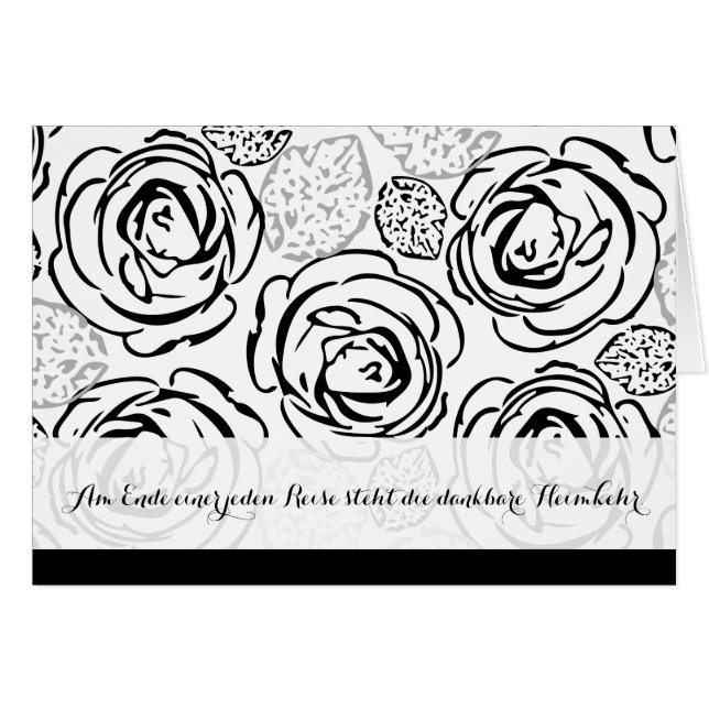 Kondolenzkarte Rosen (Front Horizontal)