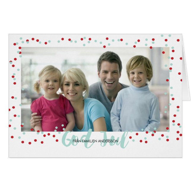 Konfetti julhälsning (Front Horizontal)