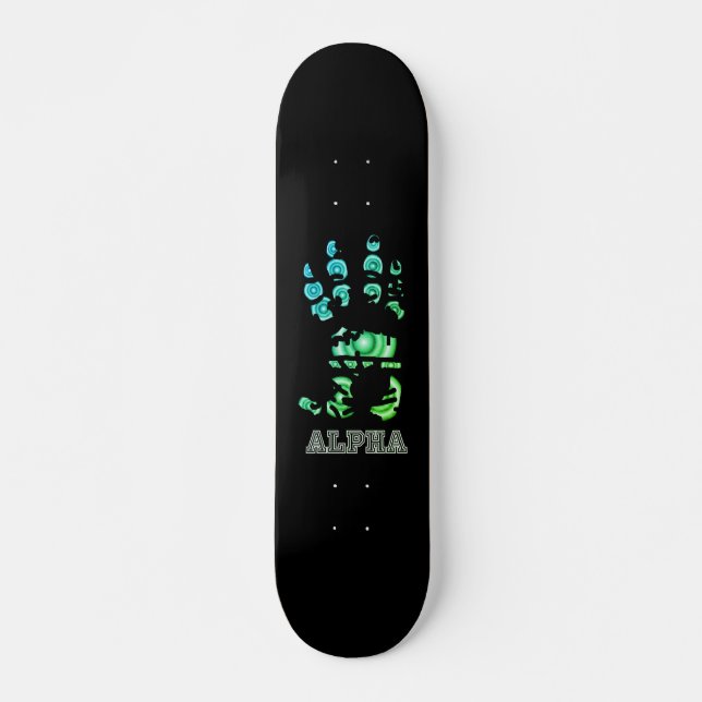 Kong Smash Ape Palm Hand Print  Skateboard (Front)
