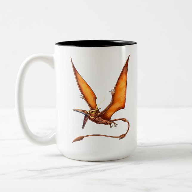 Kongamato Cryptid Creature Two-Tone Coffee Mug (Left)
