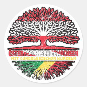 Kongo Kongolesisch Österreichisch Österreich Baum Classic Round Sticker