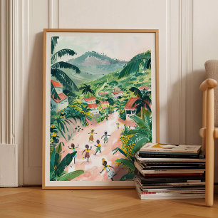 Kongo Print Kongo Illustration Kinshasa Poster Kon