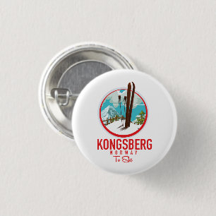 Kongsberg Norway Ski logo 3 Cm Round Badge