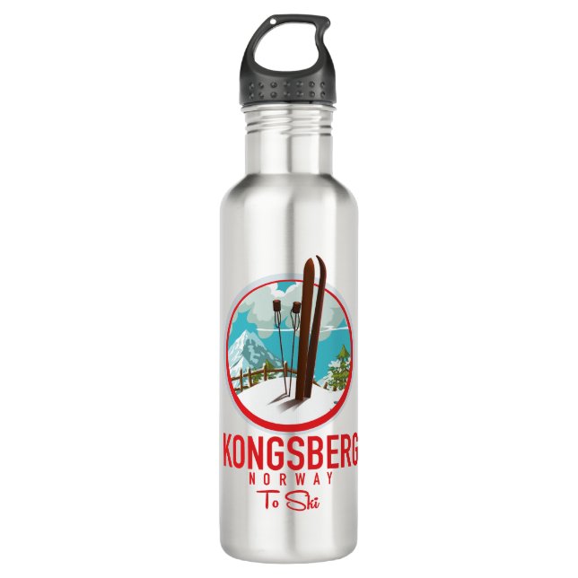 Kongsberg Norway Ski logo 710 Ml Water Bottle (Front)
