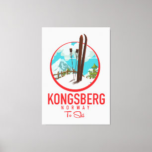 Kongsberg Norway Ski logo Canvas Print