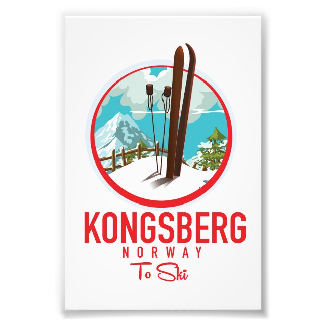 Kongsberg Norway Ski logo Photo Print (Front)