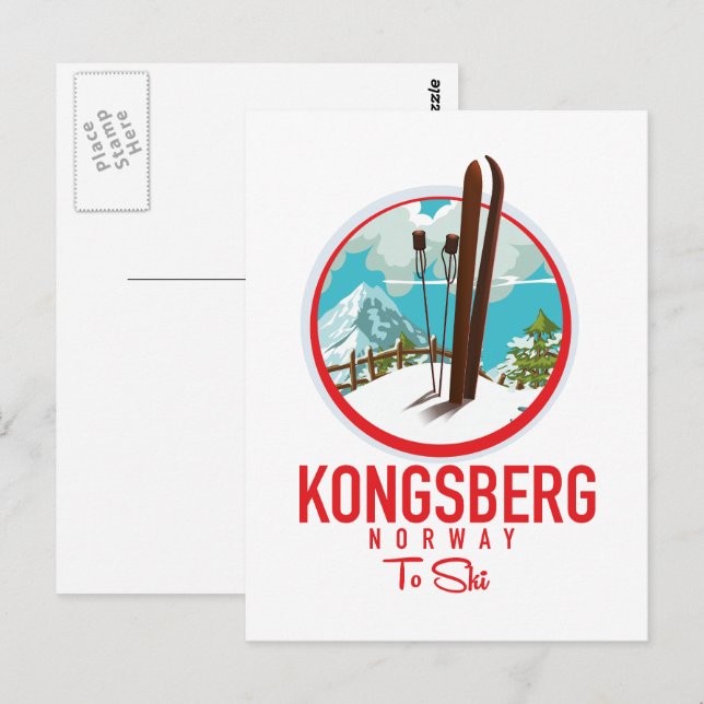 Kongsberg Norway Ski logo Postcard (Front/Back)