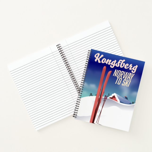 Kongsberg norway ski travel poster. notebook (Inside)