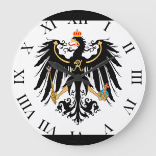 Königreich Preussen Nationalfahne Large Clock