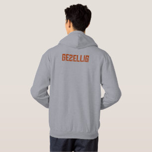 Koningsdag ‘Gezellig’ hoodie - oranje tekst -