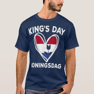 Koningsdag Netherlands 2022 Tulip Heart Kings Day T-Shirt
