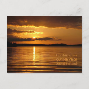 Konnevesi Sunset postcard