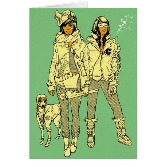 Konni, Lace, & Leroy Brown Print Card