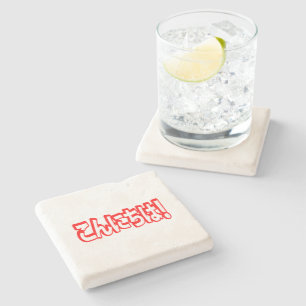 Konnichiwa! Japanese Hello! こんにちは Nihongo Language Stone Coaster