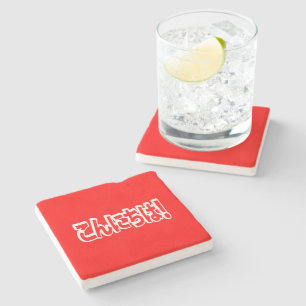 Konnichiwa! Japanese Hello! こんにちは Nihongo Language Stone Coaster