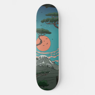 Konnichiwa Japanese Sunset Skateboard